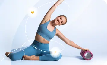 Стретчинг с массажным ролом